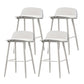 Coffee Shop Footrest Scandinavian Stool Matte Finish Plastic Barstool White-Clear 4 Piece Set Counter Stool (23.5"H) Clearhalo 'Bar Furniture' 'Bar Stools' 'bar_stools' 'furn' 'furn_bar_stools' 'Furniture' 'furniture_bar_stools' 'Kitchen & Dining Furniture' 5034083