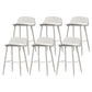 Coffee Shop Footrest Scandinavian Stool Matte Finish Plastic Barstool White-Clear 6 Piece Set Counter Stool (23.5"H) Clearhalo 'Bar Furniture' 'Bar Stools' 'bar_stools' 'furn' 'furn_bar_stools' 'Furniture' 'furniture_bar_stools' 'Kitchen & Dining Furniture' 5034084
