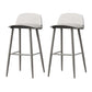 Coffee Shop Footrest Scandinavian Stool Matte Finish Plastic Barstool Gray-Clear 2 Piece Set Bar Stool(30"H) Clearhalo 'Bar Furniture' 'Bar Stools' 'bar_stools' 'furn' 'furn_bar_stools' 'Furniture' 'furniture_bar_stools' 'Kitchen & Dining Furniture' 5034086