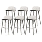Coffee Shop Footrest Scandinavian Stool Matte Finish Plastic Barstool Gray-Clear 6 Piece Set Bar Stool(30"H) Clearhalo 'Bar Furniture' 'Bar Stools' 'bar_stools' 'furn' 'furn_bar_stools' 'Furniture' 'furniture_bar_stools' 'Kitchen & Dining Furniture' 5034088