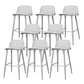 Coffee Shop Footrest Scandinavian Stool Matte Finish Plastic Barstool Grey 8 Piece Set Bar Stool(30"H) Clearhalo 'Bar Furniture' 'Bar Stools' 'bar_stools' 'furn' 'furn_bar_stools' 'Furniture' 'furniture_bar_stools' 'Kitchen & Dining Furniture' 5034093