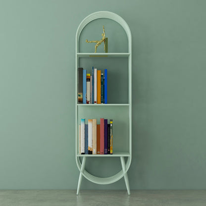 52"H Scandinavian 3-shelf Bookshelf Etagere Shelf Bookcase for Study Room Green Clearhalo 'Bookcases' 'furn' 'furn_bookcases' 'Furniture' 'furniture_bookcases' 'Office Furniture' 5034957