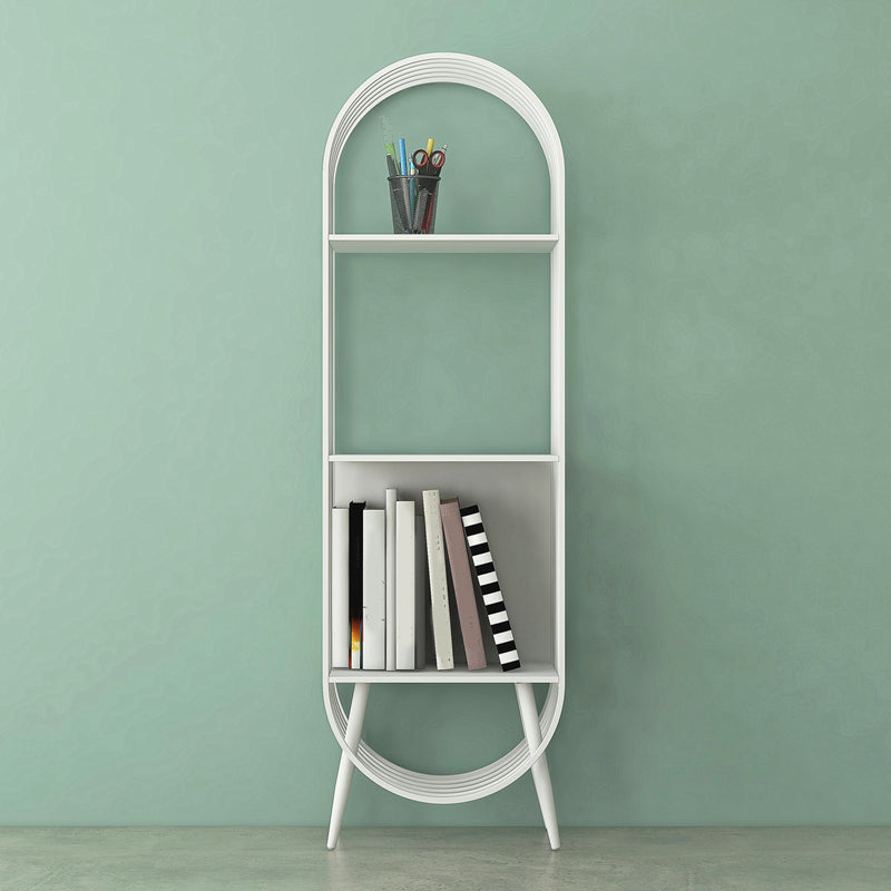 52"H Scandinavian 3-shelf Bookshelf Etagere Shelf Bookcase for Study Room White Clearhalo 'Bookcases' 'furn' 'furn_bookcases' 'Furniture' 'furniture_bookcases' 'Office Furniture' 5034964