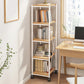 Scandinavian Style Etagere Bookcase Metal Open Back Bookshelf with Wheels Clearhalo 'Bookcases' 'furn' 'furn_bookcases' 'Furniture' 'furniture_bookcases' 'Office Furniture' 5034972