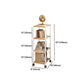Scandinavian Style Etagere Bookcase Metal Open Back Bookshelf with Wheels Clearhalo 'Bookcases' 'furn' 'furn_bookcases' 'Furniture' 'furniture_bookcases' 'Office Furniture' 5034982