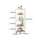 Scandinavian Style Etagere Bookcase Metal Open Back Bookshelf with Wheels Clearhalo 'Bookcases' 'furn' 'furn_bookcases' 'Furniture' 'furniture_bookcases' 'Office Furniture' 5034984
