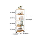 Scandinavian Style Etagere Bookcase Metal Open Back Bookshelf with Wheels Clearhalo 'Bookcases' 'furn' 'furn_bookcases' 'Furniture' 'furniture_bookcases' 'Office Furniture' 5034985