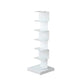 Scandinavian Vertical Corner Bookshelf Stainless Steel Material Bookshelf for Office White 13.8"L x 13.8"W x 42.9"H Clearhalo 'Bookcases' 'Furniture' 'furniture_bookcases' 'Office Furniture' 5034987