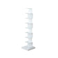 Scandinavian Vertical Corner Bookshelf Stainless Steel Material Bookshelf for Office White 13.8"L x 13.8"W x 56.7"H Clearhalo 'Bookcases' 'Furniture' 'furniture_bookcases' 'Office Furniture' 5034990