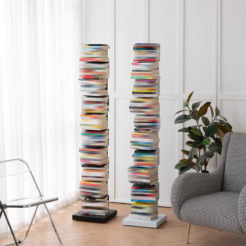 Scandinavian Vertical Corner Bookshelf Stainless Steel Material Bookshelf for Office Clearhalo 'Bookcases' 'Furniture' 'furniture_bookcases' 'Office Furniture' 5034991