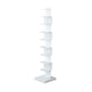 Scandinavian Vertical Corner Bookshelf Stainless Steel Material Bookshelf for Office White 13.8"L x 13.8"W x 63.4"H Clearhalo 'Bookcases' 'Furniture' 'furniture_bookcases' 'Office Furniture' 5034992