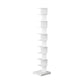 Scandinavian Vertical Corner Bookshelf Stainless Steel Material Bookshelf for Office White 13.8"L x 13.8"W x 70.1"H Clearhalo 'Bookcases' 'Furniture' 'furniture_bookcases' 'Office Furniture' 5034995