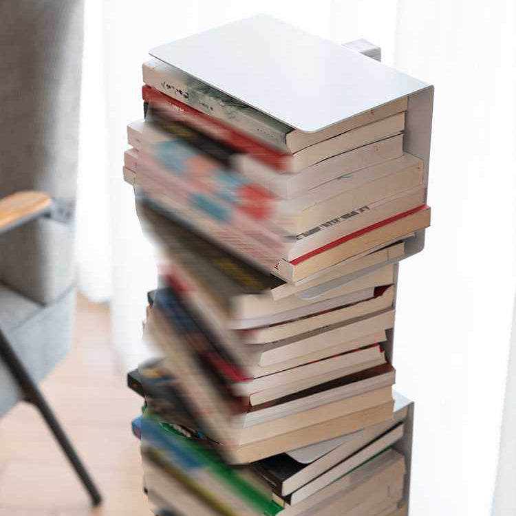 Scandinavian Vertical Corner Bookshelf Stainless Steel Material Bookshelf for Office Clearhalo 'Bookcases' 'Furniture' 'furniture_bookcases' 'Office Furniture' 5034996