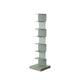 Scandinavian Vertical Corner Bookshelf Stainless Steel Material Bookshelf for Office Green 13.8"L x 13.8"W x 49.6"H Clearhalo 'Bookcases' 'Furniture' 'furniture_bookcases' 'Office Furniture' 5035001
