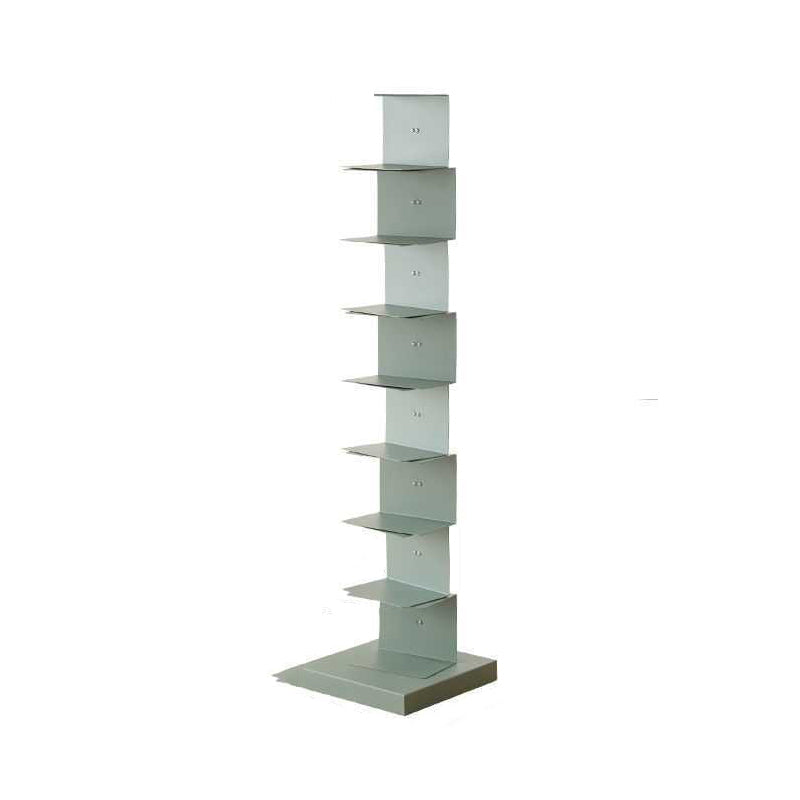 Scandinavian Vertical Corner Bookshelf Stainless Steel Material Bookshelf for Office Green 13.8"L x 13.8"W x 56.7"H Clearhalo 'Bookcases' 'Furniture' 'furniture_bookcases' 'Office Furniture' 5035003
