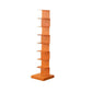 Scandinavian Vertical Corner Bookshelf Stainless Steel Material Bookshelf for Office Orange 13.8"L x 13.8"W x 56.7"H Clearhalo 'Bookcases' 'Furniture' 'furniture_bookcases' 'Office Furniture' 5035009