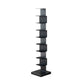 Scandinavian Vertical Corner Bookshelf Stainless Steel Material Bookshelf for Office Black 13.8"L x 13.8"W x 63.4"H Clearhalo 'Bookcases' 'Furniture' 'furniture_bookcases' 'Office Furniture' 5035016