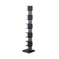 Scandinavian Vertical Corner Bookshelf Stainless Steel Material Bookshelf for Office Black 13.8"L x 13.8"W x 70.1"H Clearhalo 'Bookcases' 'Furniture' 'furniture_bookcases' 'Office Furniture' 5035017