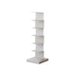 Scandinavian Vertical Corner Bookshelf Stainless Steel Material Bookshelf for Office Grey 13.8"L x 13.8"W x 42.9"H Clearhalo 'Bookcases' 'Furniture' 'furniture_bookcases' 'Office Furniture' 5035019