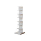 Scandinavian Vertical Corner Bookshelf Stainless Steel Material Bookshelf for Office Grey 13.8"L x 13.8"W x 49.6"H Clearhalo 'Bookcases' 'Furniture' 'furniture_bookcases' 'Office Furniture' 5035020