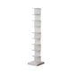 Scandinavian Vertical Corner Bookshelf Stainless Steel Material Bookshelf for Office Grey 13.8"L x 13.8"W x 63.4"H Clearhalo 'Bookcases' 'Furniture' 'furniture_bookcases' 'Office Furniture' 5035022