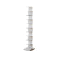 Scandinavian Vertical Corner Bookshelf Stainless Steel Material Bookshelf for Office Grey 13.8"L x 13.8"W x 70.1"H Clearhalo 'Bookcases' 'Furniture' 'furniture_bookcases' 'Office Furniture' 5035023