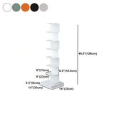 Scandinavian Vertical Corner Bookshelf Stainless Steel Material Bookshelf for Office Clearhalo 'Bookcases' 'Furniture' 'furniture_bookcases' 'Office Furniture' 5035026