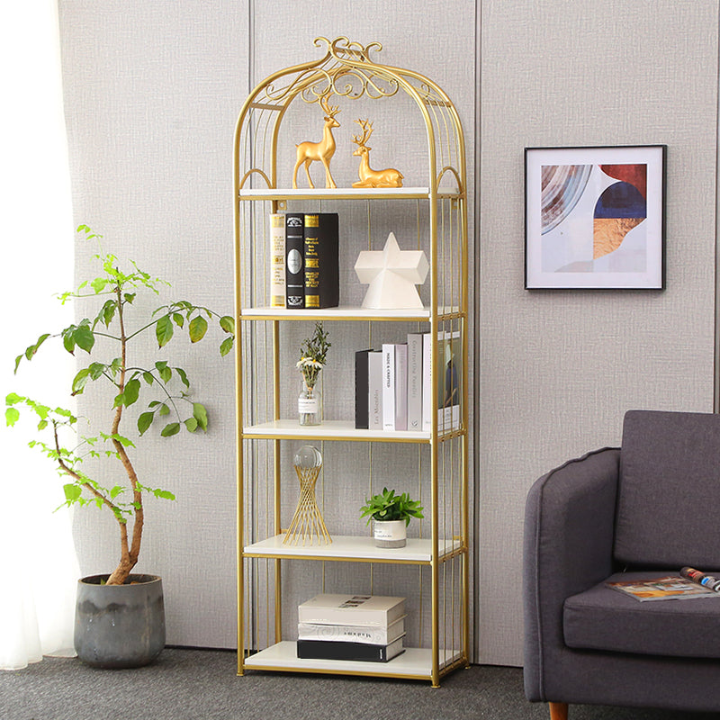 Glam Style Gold Bookshelf Metal Open Shelf Bookcase for Home Clearhalo 'Bookcases' 'furn' 'furn_bookcases' 'Furniture' 'furniture_bookcases' 'Office Furniture' 5035030