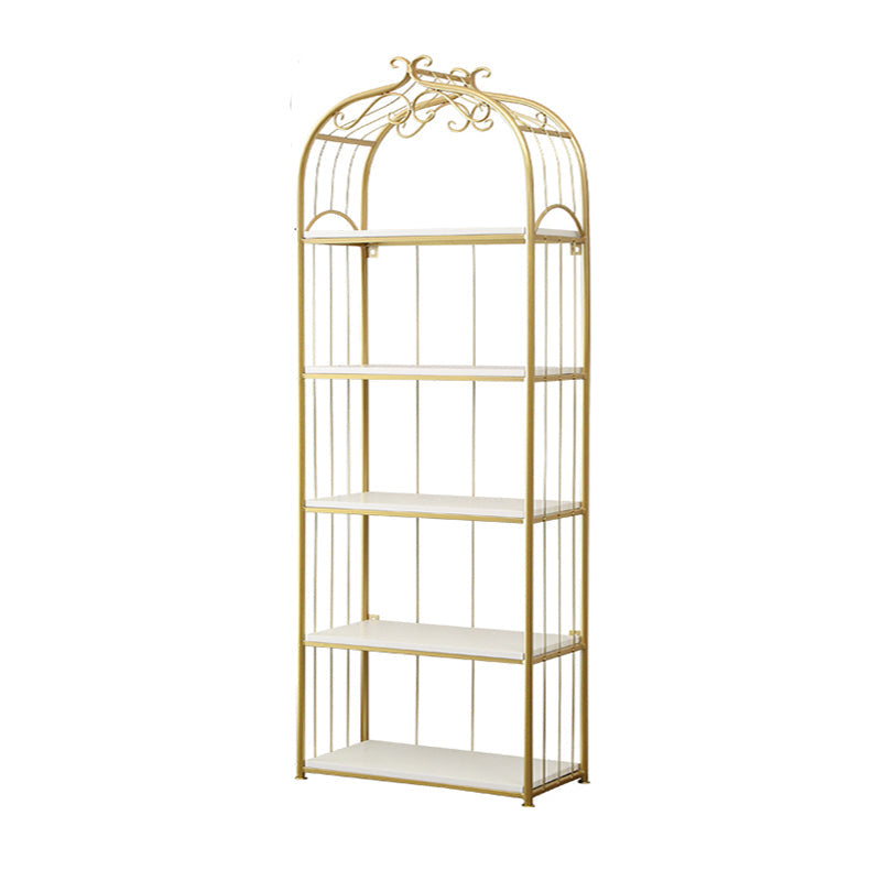 Glam Style Gold Bookshelf Metal Open Shelf Bookcase for Home 23.6"L x 13.8"W x 70.9"H Clearhalo 'Bookcases' 'furn' 'furn_bookcases' 'Furniture' 'furniture_bookcases' 'Office Furniture' 5035031