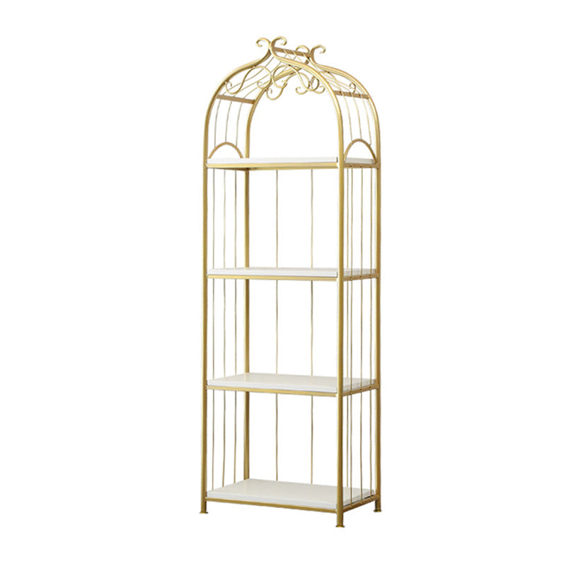 Glam Style Gold Bookshelf Metal Open Shelf Bookcase for Home 20"L x 12"W x 59"H Clearhalo 'Bookcases' 'furn' 'furn_bookcases' 'Furniture' 'furniture_bookcases' 'Office Furniture' 5035032