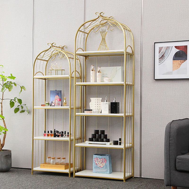 Glam Style Gold Bookshelf Metal Open Shelf Bookcase for Home Clearhalo 'Bookcases' 'furn' 'furn_bookcases' 'Furniture' 'furniture_bookcases' 'Office Furniture' 5035043