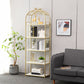 Glam Style Gold Bookshelf Metal Open Shelf Bookcase for Home Clearhalo 'Bookcases' 'furn' 'furn_bookcases' 'Furniture' 'furniture_bookcases' 'Office Furniture' 5035044