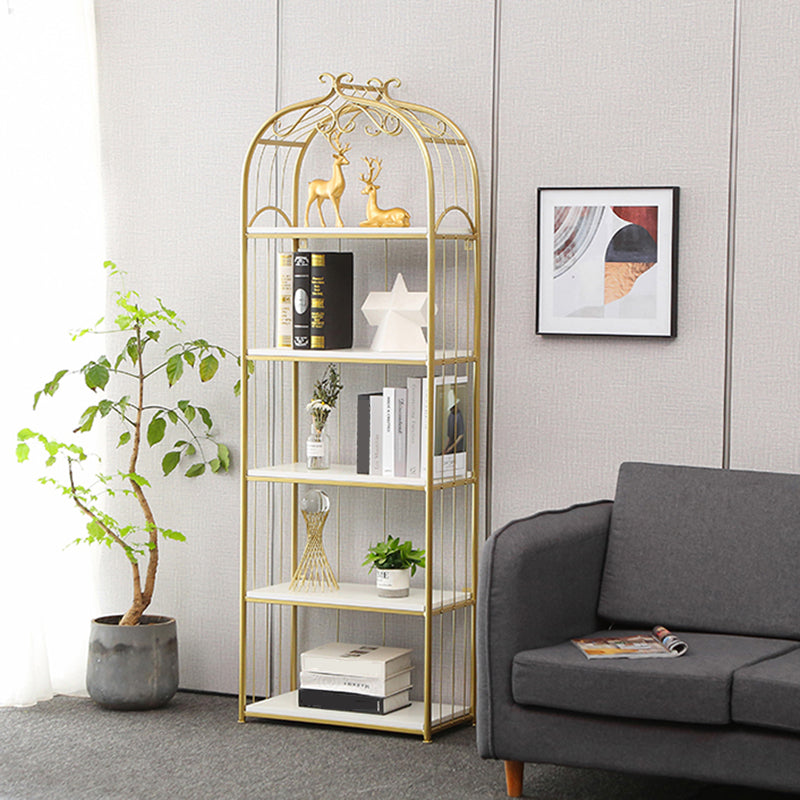Glam Style Gold Bookshelf Metal Open Shelf Bookcase for Home Clearhalo 'Bookcases' 'furn' 'furn_bookcases' 'Furniture' 'furniture_bookcases' 'Office Furniture' 5035044