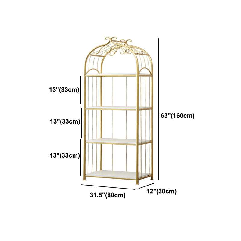 Glam Style Gold Bookshelf Metal Open Shelf Bookcase for Home Clearhalo 'Bookcases' 'furn' 'furn_bookcases' 'Furniture' 'furniture_bookcases' 'Office Furniture' 5035048