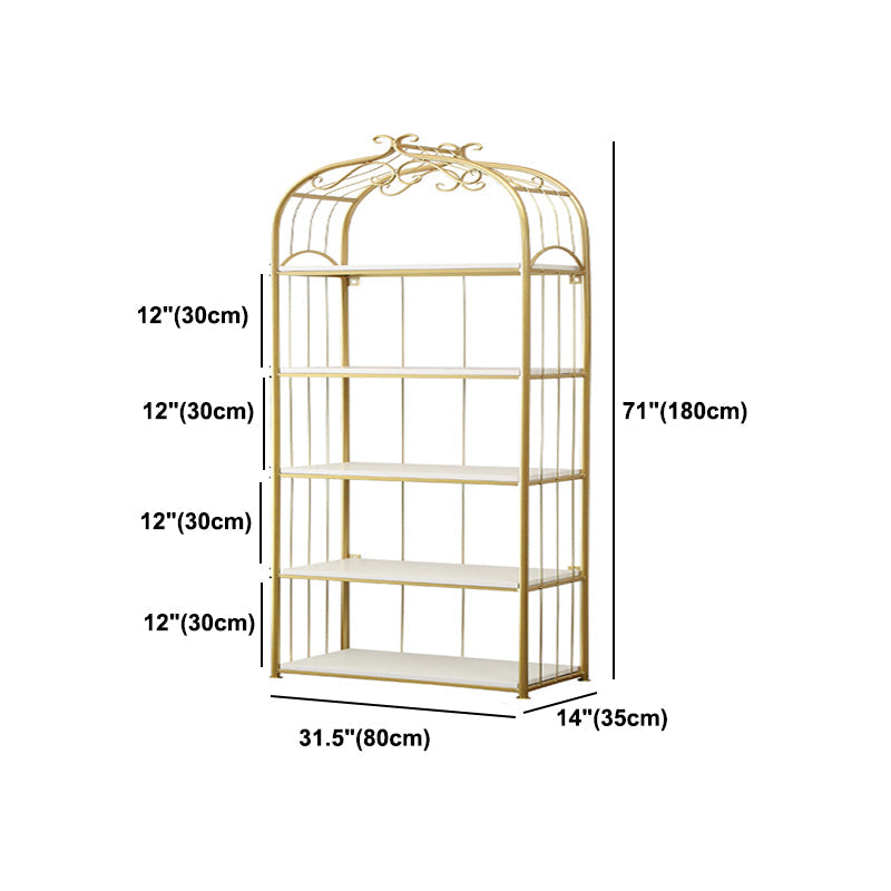 Glam Style Gold Bookshelf Metal Open Shelf Bookcase for Home Clearhalo 'Bookcases' 'furn' 'furn_bookcases' 'Furniture' 'furniture_bookcases' 'Office Furniture' 5035056