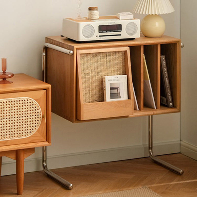 Glam Style Wood Standard Bookcase 25"L Vertical Closed Back Bookshelf Brown Clearhalo 'Bookcases' 'furn' 'furn_bookcases' 'Furniture' 'furniture_bookcases' 'Office Furniture' 5035058