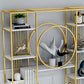 Glam Style Metal Bookshelf Etagere Open Shelf Bookcase for Home Clearhalo 'Bookcases' 'furn' 'furn_bookcases' 'Furniture' 'furniture_bookcases' 'Office Furniture' 5035079