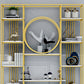 Glam Style Metal Bookshelf Etagere Open Shelf Bookcase for Home Clearhalo 'Bookcases' 'furn' 'furn_bookcases' 'Furniture' 'furniture_bookcases' 'Office Furniture' 5035081