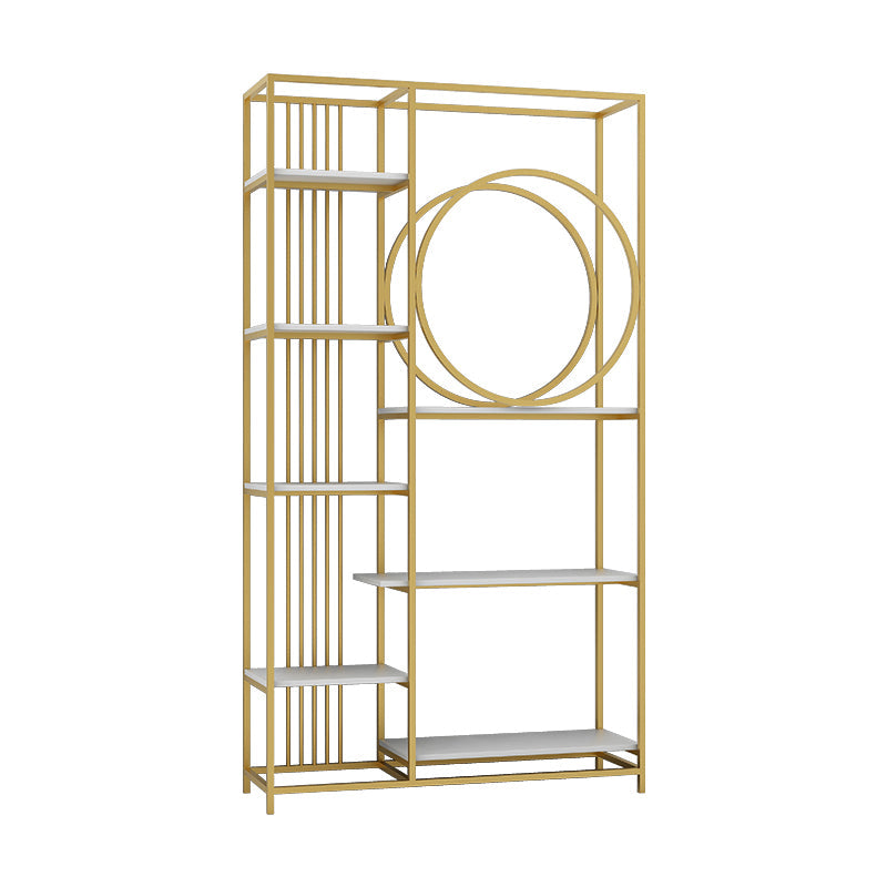 Glam Style Metal Bookshelf Etagere Open Shelf Bookcase for Home Gold Clearhalo 'Bookcases' 'furn' 'furn_bookcases' 'Furniture' 'furniture_bookcases' 'Office Furniture' 5035083