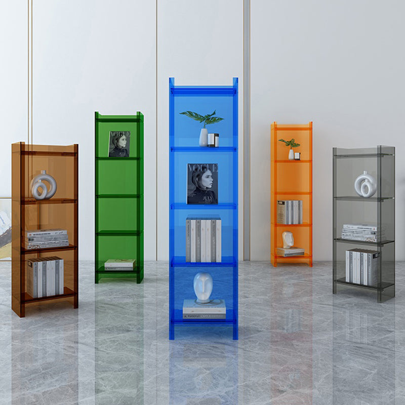 Acrylic Closed Back Standard Bookshelf Glam Vertical Bookshelf Clearhalo 'Bookcases' 'furn' 'furn_bookcases' 'Furniture' 'furniture_bookcases' 'Office Furniture' 5035093