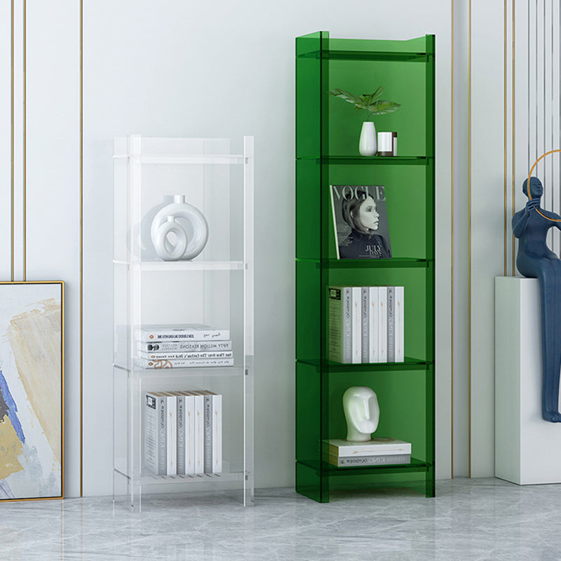 Acrylic Closed Back Standard Bookshelf Glam Vertical Bookshelf Clearhalo 'Bookcases' 'furn' 'furn_bookcases' 'Furniture' 'furniture_bookcases' 'Office Furniture' 5035110
