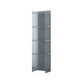 Acrylic Closed Back Standard Bookshelf Glam Vertical Bookshelf 15.7"L x 9.8"W x 59.8"H Grey Clearhalo 'Bookcases' 'furn' 'furn_bookcases' 'Furniture' 'furniture_bookcases' 'Office Furniture' 5035111