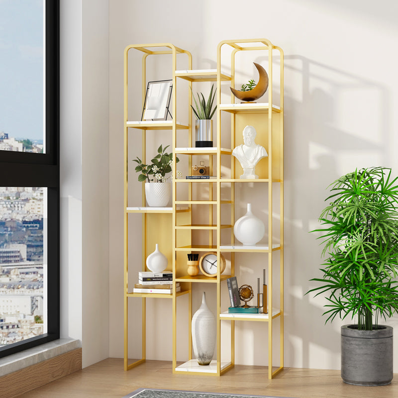 Glam Style Metal Bookshelf Open Etagere Shelf Bookcase for Home Office Clearhalo 'Bookcases' 'furn' 'furn_bookcases' 'Furniture' 'furniture_bookcases' 'Office Furniture' 5035131