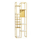Glam Style Metal Bookshelf Open Etagere Shelf Bookcase for Home Office 23.6"L x 11.8"W x 70.9"H Gold Clearhalo 'Bookcases' 'furn' 'furn_bookcases' 'Furniture' 'furniture_bookcases' 'Office Furniture' 5035134