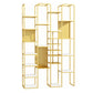Glam Style Metal Bookshelf Open Etagere Shelf Bookcase for Home Office 47.2"L x 11.8"W x 70.9"H Gold Clearhalo 'Bookcases' 'furn' 'furn_bookcases' 'Furniture' 'furniture_bookcases' 'Office Furniture' 5035138