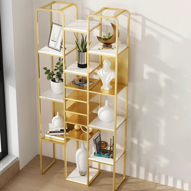 Glam Style Metal Bookshelf Open Etagere Shelf Bookcase for Home Office Clearhalo 'Bookcases' 'furn' 'furn_bookcases' 'Furniture' 'furniture_bookcases' 'Office Furniture' 5035141