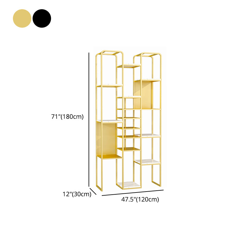 Glam Style Metal Bookshelf Open Etagere Shelf Bookcase for Home Office Clearhalo 'Bookcases' 'furn' 'furn_bookcases' 'Furniture' 'furniture_bookcases' 'Office Furniture' 5035147