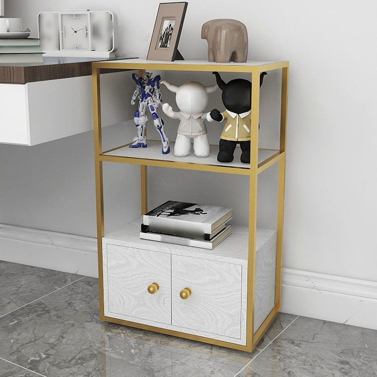 Glam Style Open Bookshelf Etagere Shelf Bookcase with Cabinet for Home Clearhalo 'Bookcases' 'furn' 'furn_bookcases' 'Furniture' 'furniture_bookcases' 'Office Furniture' 5035152