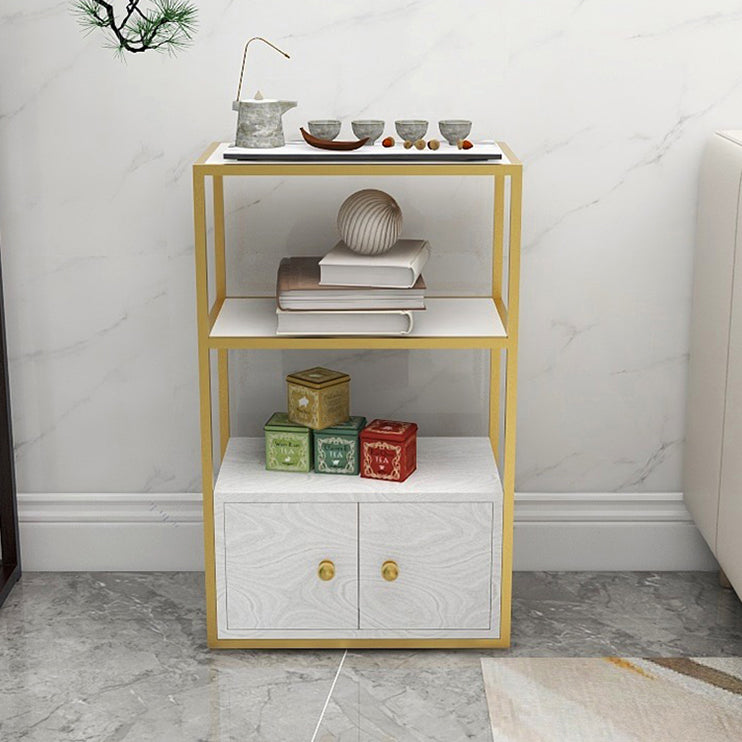 Glam Style Open Bookshelf Etagere Shelf Bookcase with Cabinet for Home Clearhalo 'Bookcases' 'furn' 'furn_bookcases' 'Furniture' 'furniture_bookcases' 'Office Furniture' 5035157