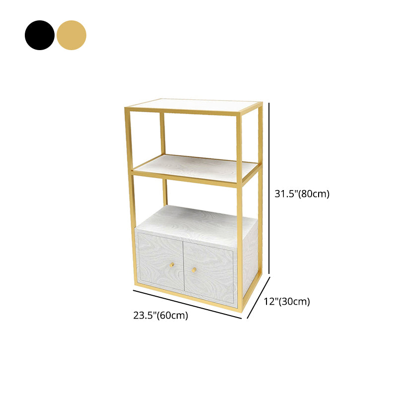 Glam Style Open Bookshelf Etagere Shelf Bookcase with Cabinet for Home Clearhalo 'Bookcases' 'furn' 'furn_bookcases' 'Furniture' 'furniture_bookcases' 'Office Furniture' 5035161